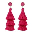 thumbnail image 1 of Boucles d'Oreilles à Pampilles pour Femmes Boucles d'Oreilles Rouges Superposées Bohémiennes Boucles d'Oreilles de Noël avec Pierres Précieuses Irrégulières Boucles d'Oreilles pour Femmes Adolescentes Cadeau, 1 of 11