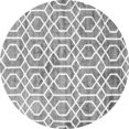 thumbnail image 1 of Ahgly Company Indoor Round Trellis Gray Modern Area Rugs, 3' Round, 1 of 1