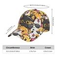 thumbnail image 2 of Fuzoiu Cute Cat Cartoon Print Adjustable Baseball Cap for Men and Women, Unisex Sports Hat, Sun Protection Hat for Running Workouts and Outdoor Activities All Seasons, 2 of 6