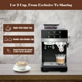 thumbnail image 5 of Bluebow Espresso Machine with Grinder, 20Bar Semi-Automatic Coffee Maker with Milk Frother, Professional Cappuccino Latte Machine for Home, Office, 5 of 9
