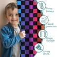 thumbnail image 3 of Blackout Kids Curtains,Rainbow Checkered Pattern Childrens Insulated Curtains Set Of 2,Bedroom Essentials,Toddler Room Decor 52"x84", 3 of 5