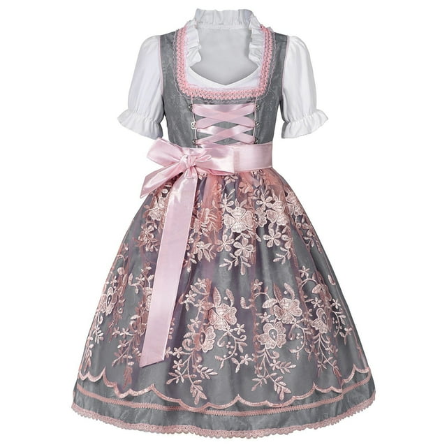 Girls Dresses 2025 's Dress Print Lace Dress Set