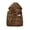 Coffee, variant on Kids Puffer Vest Detachable Hood Outerwear Quilted Thermal Gilet Water Resistant Windproof Warm Layer For Boys Girls Winter Snow Outdoor Casual Layering
