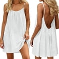 thumbnail image 2 of Admvng Women's Mini Dresses Sleeveless Round Neck Sleepshirts Stretchy Casual Dress, 2 of 7