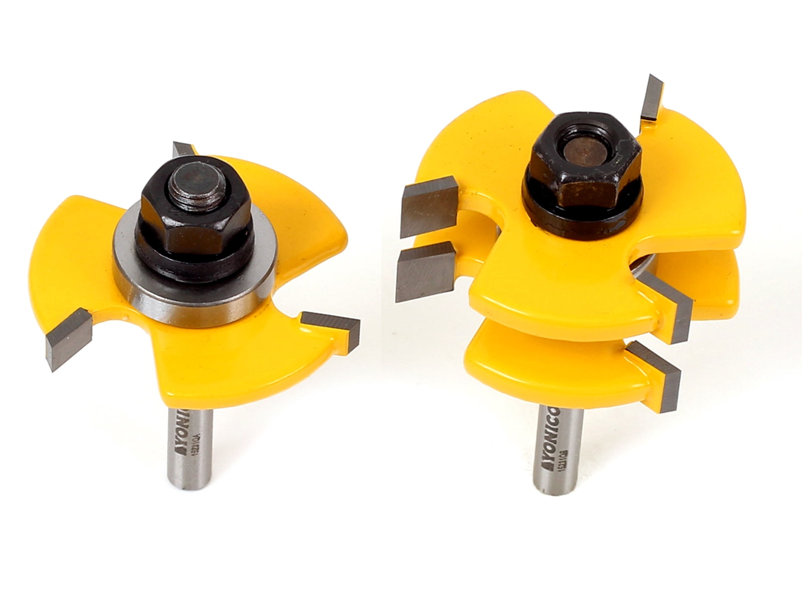 Yonico 15231q 1/4-Inch Plywood 2 Bit Plywood Tongue and Groove Router Bit Set 1/4-Inch Shank