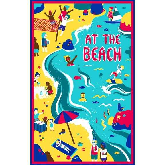 Vestiges At The Beach Souvenir Tea Towel 21.5" x 32" Eco-Friendly