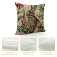thumbnail image 4 of PRATYUS Easter Rabbit Pillow Covers Farmhouse Retro Postcards Easter Egg Rabbit Bunny Violet Hydrangea Floral Dragonfly Pillow Cases Throw Cushion Cover for Home Sofa Office  22x22in, 4 of 5