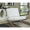 thumbnail image 2 of Armless Upholstered Accent Chair White, 2 of 3