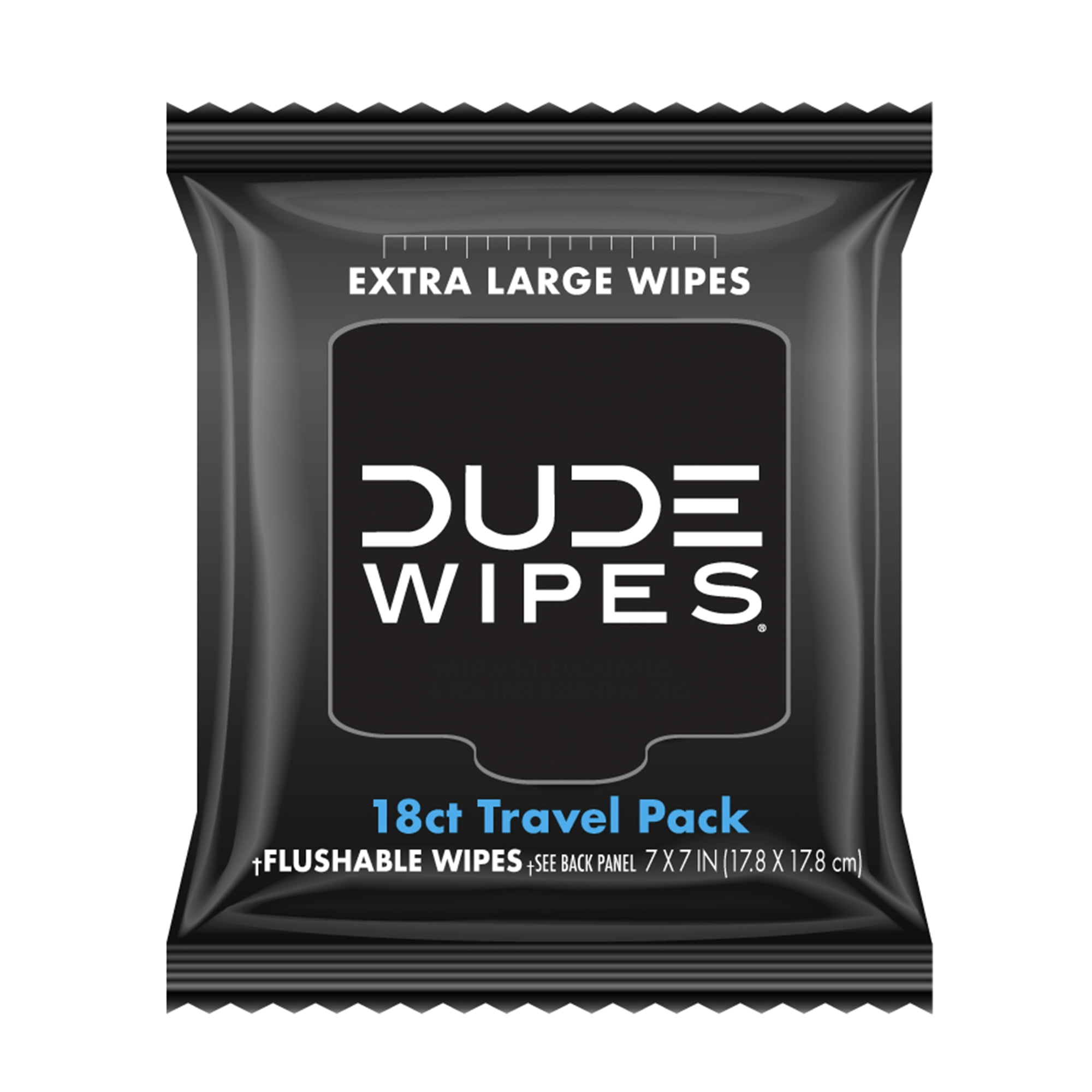 DUDE Wipes Flushable Wipes, XL Wet Wipes Travel Pack, Mint Chill, 18 Count