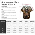thumbnail image 5 of Pofeuu Skull Butterfly Sunflower Print Hawaiian Shirt for Men Sleeves Casual Button Down Summer Beach Dress Shirts T-Shirts,Medium, 5 of 7