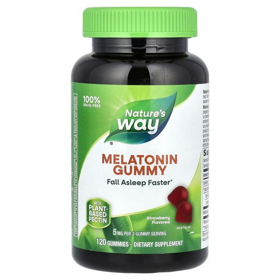 Nature's Way 5 mg Strawberry Flavored Melatonin 120 Gummies