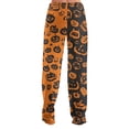 thumbnail image 7 of Trgacdwlo Women's Halloween Fleece Pajama Pants Funny Ghost Graphic Fuzzy Pj Pants for Women Fall Winter Warm Sleeping Pants Women, 7 of 7