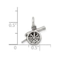 thumbnail image 2 of 925 Sterling Silver Solid Oxidized Cannon Charm 12x15mm Wide Pendant Necklace for Women - 1.8 Grams, 2 of 2
