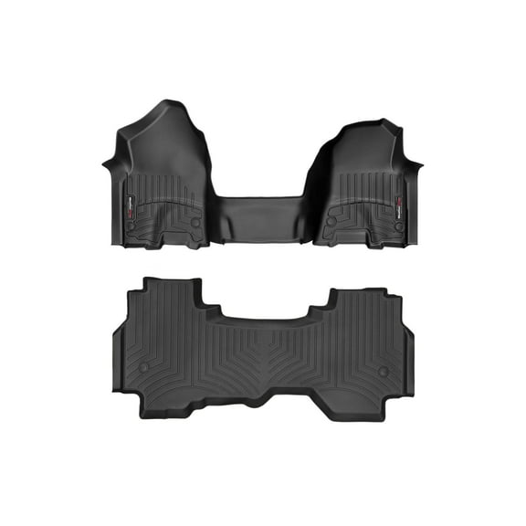 WeatherTech Custom Fit FloorLiners compatible with Ram Truck 1500, Ram 1500 - 1st Row Over-The-Hump & 2nd Row, Black