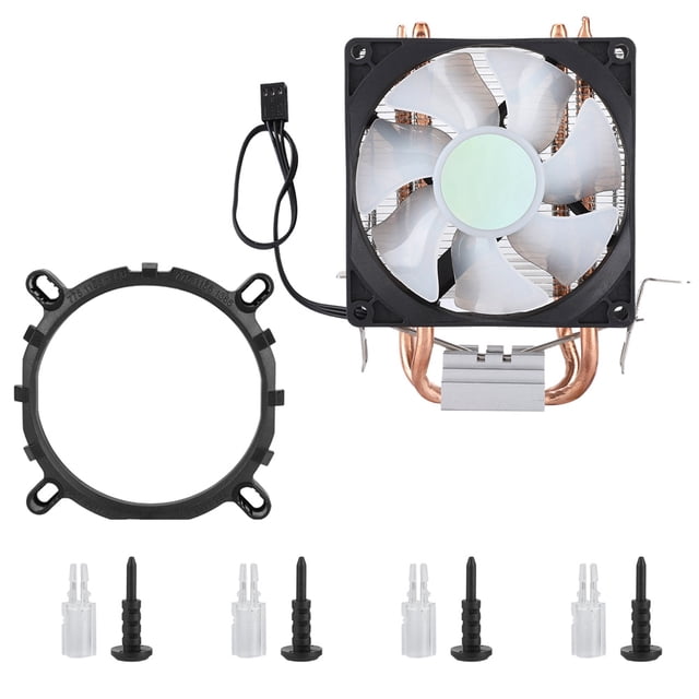 Enfriador De Cpu De 9 Cm, Ventilador Único De 2 Tubos, Radiador De Refrigeración De Cpu, Luz Mágica, Ventilador De Refrigeración Por Aire Scienceny EL006458-00