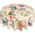thumbnail image 1 of Vintage Butterflies Round Tablecloth Thicken Desk Cloth Washable Table Cover Table Cloth for Kitchen Daily Dinning Party Tabletop Decor 60 Inch, 1 of 6