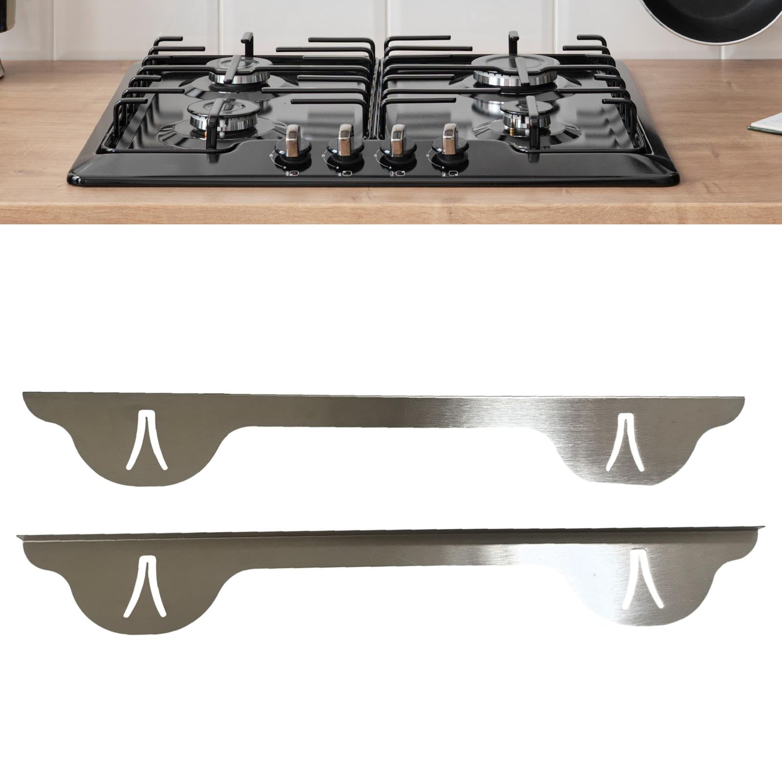 Fiocias 2Pcs Stainless Steel Stove Gap Covers Edge Gap Cover Lightweight Heat Resistant