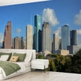 thumbnail image 2 of Peel and Stick Wallpaper Waterproof Houston Texas downtown city skyline Wall Mural Decor Self Adhesive and Removable 69in x 98in, 2 of 8