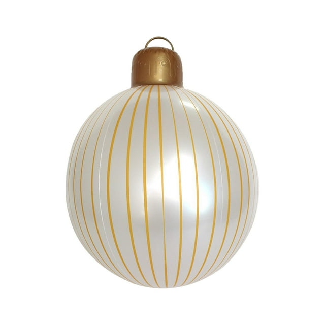 GUOOL Boule de Noël Gonflable Décoration de Fête Jaune