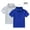 Gray+Blue, variant on 2 Pack Unisex Kids Short Sleeve Summer Tops Button-Down Collar Shirt School Uniform Solid Color Shirts for Boys Girls, 1-13 Years