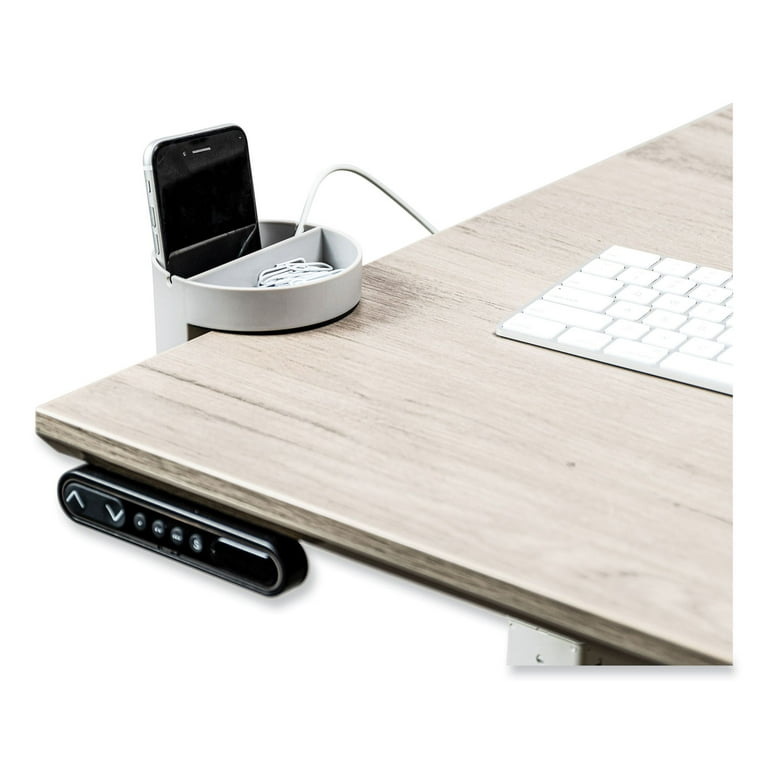 Standing Desk Small Desk Organizer, Two Sections, 3.85 x 3.85 x 3.54, Gray Standing Desk Small Desk Organizer, Two Sections, 3.85 x 3.85 x 3.54, Gray