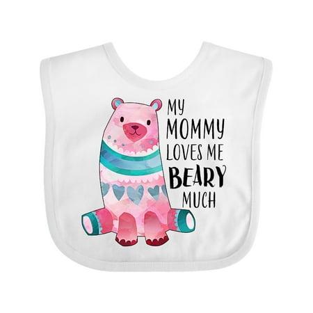 

Inktastic My Mommy Loves Me Beary Much with Cute Bear Gift Baby Boy or Baby Girl Bib