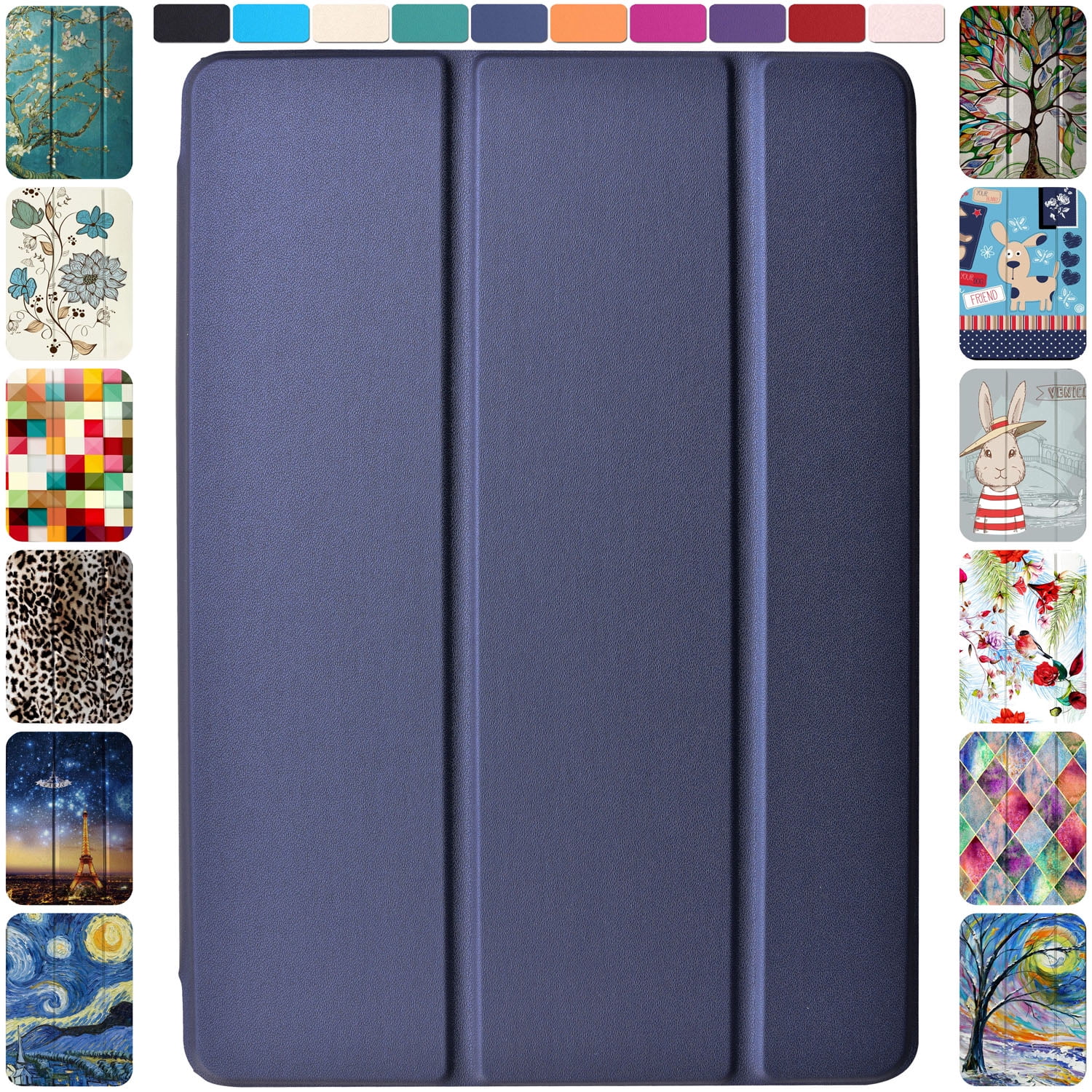 DuraSafe Cases iPad PRO 12.9 Inch 4th 5th 6th Gen [ Pro 12.9 4 5 6 Gen ] MY2H2LL/A MXAT2LL/A MXAV2LL/A MXAX2LL/A MY2J2LL/A MXAU2LL/A MXAW2LL/A MXAY2LL/A Slim Auto Sleep / Wake PC Cover - Navy Blue