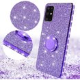 thumbnail image 2 of Compatible for Samsung Galaxy S20 Case, SOGA Glitter Diamond Rhinestone TPU Phone Cover with Ring Stand and Lanyard Girls Women Cover (Purple), 2 of 5