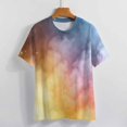 thumbnail image 4 of Ink Wash Blending T-Shirts Casual T-Shirt Short Sleeve Women Trendy Tshirt Beach Custom Tops, 4 of 5