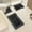 Black, variant on Absorbent Microfiber Bath Rug With Non slip Rubber Backing Soft Flock Shower Mat Machine Washable For Bathroom Floor Decor and Accessories Quick Drying Long Lasting and Slip Resistant