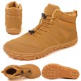 thumbnail image 1 of Zapatos Descalzos Caña Alta Botas Nieve Descalzas Antideslizantes Térmicos para Viajes Al Aire Libre (Caqui 42), 1 of 9