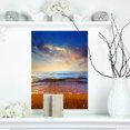 thumbnail image 1 of Ciel Nuageux avec Bord de Mer Vibrant - Impression sur Toile de Plage Moderne, 1 of 3