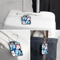 thumbnail image 6 of Square PU Leather Luggage Tags, 2 Pack, with Privacy Cover and Stainless Steel Ring - Suitable for Travel, Backpack, Handbag - Bag Tags, Handbag Tags Flower, 6 of 7