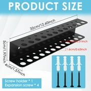 Wekvgz Screwdriver Organizer 14/23 Holes Wall Mounted Screwdriver and Pliers Holder Rustproof Iron Screwdriver Rack Space Saving Wall Screwdriver Stand for Screwdriver Pliers Garage Workshop