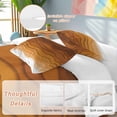 thumbnail image 3 of Orange Ombre Stripes Bedding 3 Piece Duvet Cover Set Twin Size, Farmhouse Retro Abstract Waves Art Soft Microfiber Comforter Cover with Zipper Closure & Pillowcases, FadeResistant Quilt Cover, 3 of 9