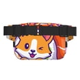 thumbnail image 4 of Horeoi Corgi In Sushi Roll for Square Double Layer Waist Bag for Travel Cycling Outdoor Activities with Adjustable Strap and Zipper Pockets, 4 of 4