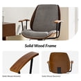 thumbnail image 2 of Ergonomic Adjustable Swivel Office Chair with Solid Wood Backrest and Premium Comfort Tan Cushion for Home Workplace, 2 of 8