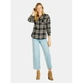 thumbnail image 2 of Time and Tru Women's Flannel Shirt with Long Sleeves, Sizes S-XXXL, 2 of 5