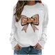 thumbnail image 1 of Xuyuer Women's Printed Long Sleeve Round Neck Casual Hoodless Sweatshirt, Comfortable Pullover Top for Mother's Day Gifts, Family Events and Relaxed Everyday Wear, 1 of 6