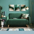 thumbnail image 6 of Emerald Green Wall Art,for Dining Room Bedroom Bathroom Living Room Wall Decor, Green and Gold Abstract Canvas Wall Art, Modern Glam Home Office Wall Decoration 12" X 16" X 3 Pieces, 6 of 6