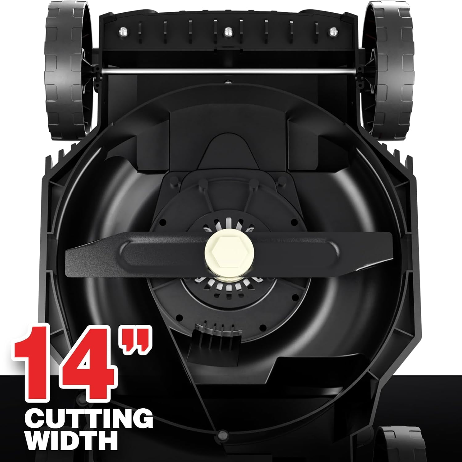 Red 14" Electric Lawn Mower, Corded Lawn Mower with 3-Position Height Adjustment, Walk-Behind Push Mowers