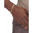 thumbnail image 5 of PalmBeach Jewelry Men's Curb-Link Chain Bracelet Gold Ion-Plated 8" (6.5mm), 5 of 6