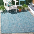 thumbnail image 3 of SAFAVIEH Courtyard Darin Traditional Indoor/Outdoor Area Rug, 5'3" x 5'3" Square, Aqua/Grey, 3 of 13