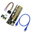 thumbnail image 2 of Adaptador PCI-E 1X a 16X Tarjeta de extensión de placa vertical PCI-E Interfaz de alimentación de 4 pines Extensor de GPU Methold EL001378-00, 2 of 2