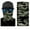 Green & Black, variant on Woodland Camo Face Balaclava Scarf Neck Hunting Sun Gaiter Headwear Mask