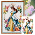 thumbnail image 1 of Hilo Algodón Bordado Punto Cruz Con Princesa Y 18CT 35x50cm, 1 of 9
