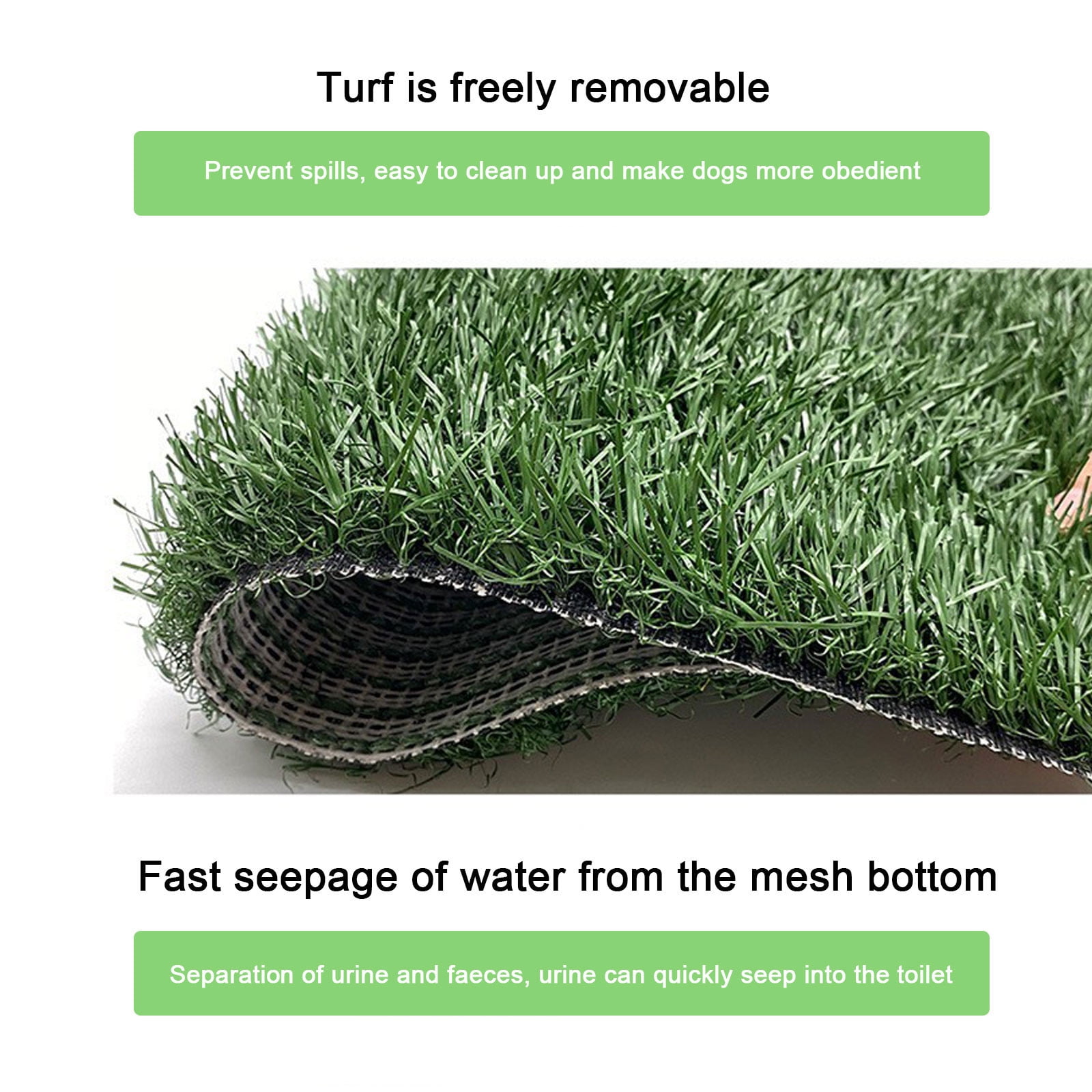 JingChun 14*25 inch Fake Grass Pee Pad for s, Grass Pad with Tray, Grass Pad with Tray, Grass Pad for s