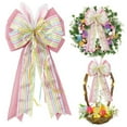 thumbnail image 5 of JGJJUGN Easter Large Bow Outdoor Decoration, Colorful Bunny Ears Bow, Festive Spring Wreath Accessory, 19.6 Inches Multicolor Nylon Spandex Bow for Front Door, Garden, and Home Decor, 5 of 6
