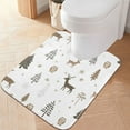 thumbnail image 2 of Yayeee Bath Rug for Bathroom Floor Non Slip Rectangle Fluffy Soft Absorbent Mat, 16"x24", Christmas Forest, 2 of 7