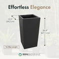 thumbnail image 5 of Tierra Verde Citadel Horizon Self Watering Square Planter, 13.5"W x 26"H, 5 of 12